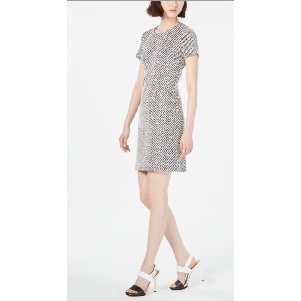 Calvin Klein | Black & White Striped Dress